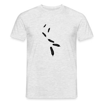 Symbole de plume - T-shirt homme - gris chiné - Devant - AI Model Male 178 dark (178cm)