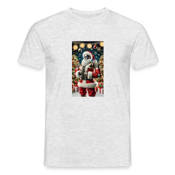 Weihnachtsmann - Männer T-Shirt - Grau meliert - Vorne - AI Model Male 178 dark (178cm)