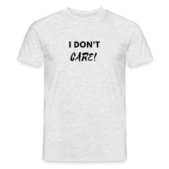 Quota I don’t care - T-shirt homme - gris chiné - Devant - AI Model Male 178 dark (178cm)