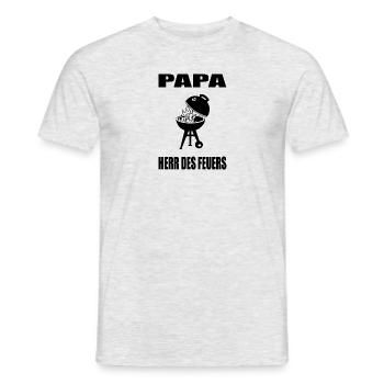 bbq - Männer T-Shirt - Grau meliert - Vorne - AI Model Male 178 dark (178cm)