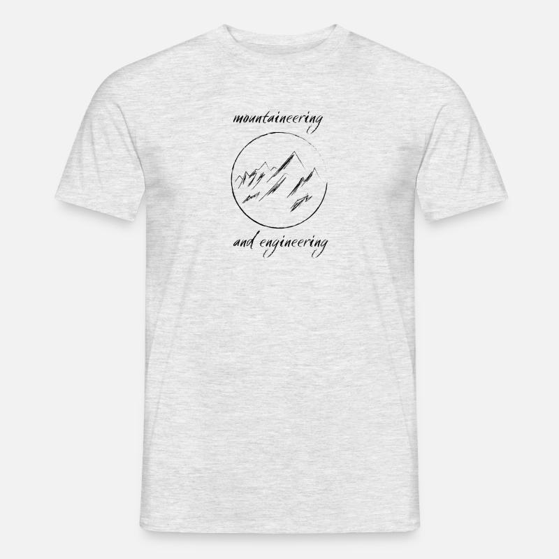 Berge / Mountaineering and Engineering - Männer T-Shirt - Grau meliert