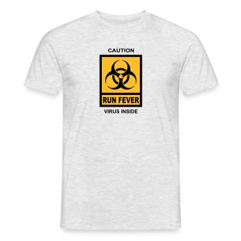 RUN FEVER - T-shirt homme - gris chiné - Devant - AI Model Male 178 dark (178cm)