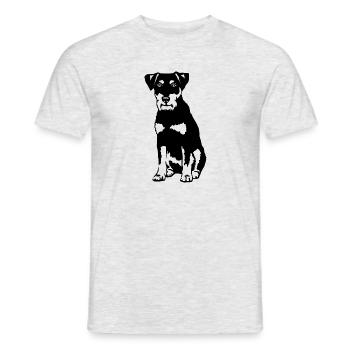 German Hunting Terrier - Men's T-Shirt - heather grey - Front - AI Model Male 178 dark (178cm)