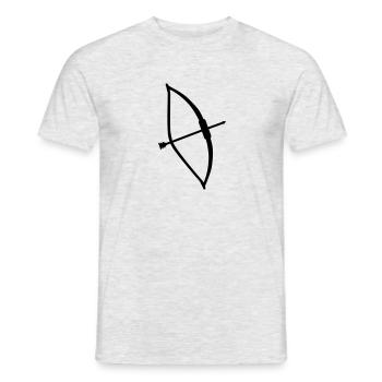 Arrow Bow - Men's T-Shirt - heather grey - Front - AI Model Male 178 dark (178cm)