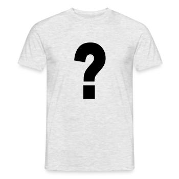 question mark - Men's T-Shirt - heather grey - Front - AI Model Male 178 dark (178cm)