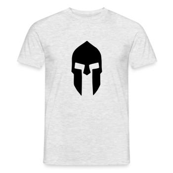 spartan_helmet - Männer T-Shirt - Grau meliert - Vorne - AI Model Male 178 dark (178cm)