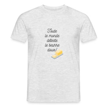 BeurreDoux - Männer T-Shirt - Grau meliert - Vorne - AI Model Male 178 dark (178cm)