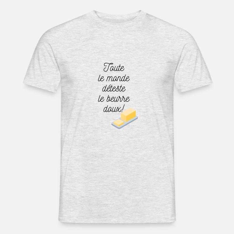 BeurreDoux - Männer T-Shirt - Grau meliert