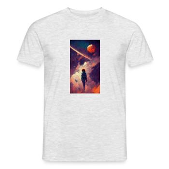 Spike Anime Hommage - Männer T-Shirt - Grau meliert - Vorne - AI Model Male 178 dark (178cm)