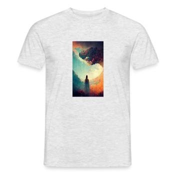 Friede - Männer T-Shirt - Grau meliert - Vorne - AI Model Male 178 dark (178cm)