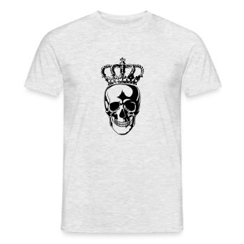 Roi du crâne - T-shirt homme - gris chiné - Devant - AI Model Male 178 dark (178cm)