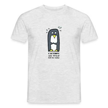 Penguin on a diet - Men's T-Shirt - heather grey - Front - AI Model Male 178 dark (178cm)