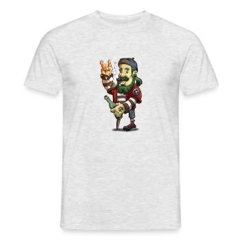 Hamburg - Männer T-Shirt - Grau meliert - Vorne - AI Model Male 178 dark (178cm)