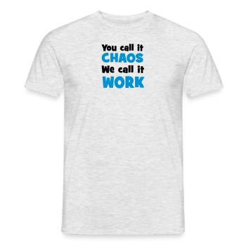 Arbeit - Männer T-Shirt - Grau meliert - Vorne - AI Model Male 178 dark (178cm)