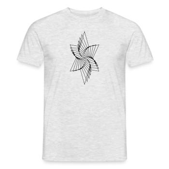Stern Illustration - Männer T-Shirt - Grau meliert - Vorne - AI Model Male 178 dark (178cm)