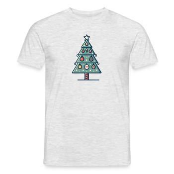 Tannenbaum geschmückt - Männer T-Shirt - Grau meliert - Vorne - AI Model Male 178 dark (178cm)