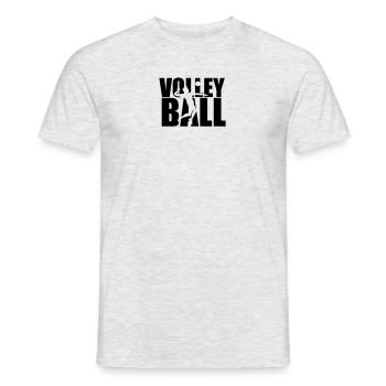 text mann junge sprung aufschlag silhouette schatt - Männer T-Shirt - Grau meliert - Vorne - AI Model Male 178 dark (178cm)