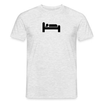 icon lit dormir dort - T-shirt homme - gris chiné - Devant - AI Model Male 178 dark (178cm)