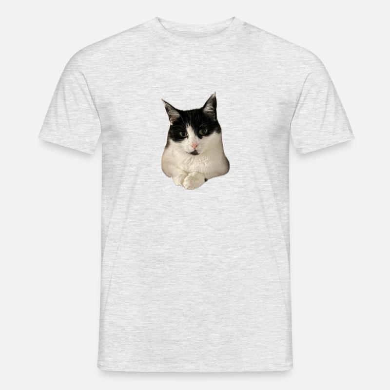 super cute Kitty Cat - Männer T-Shirt - Grau meliert