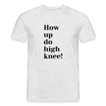 comment faire un genou haut - T-shirt homme - gris chiné - Devant - AI Model Male 178 dark (178cm)