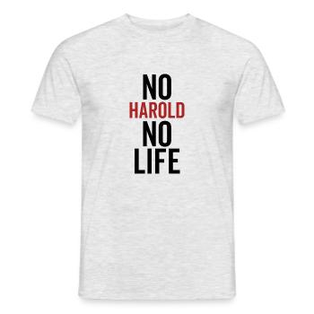Kein Harold Kein Leben - Männer T-Shirt - Grau meliert - Vorne - AI Model Male 178 dark (178cm)