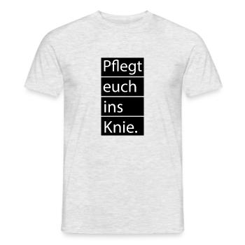 Pflegt euch ins Knie - Männer T-Shirt - Grau meliert - Vorne - AI Model Male 178 dark (178cm)