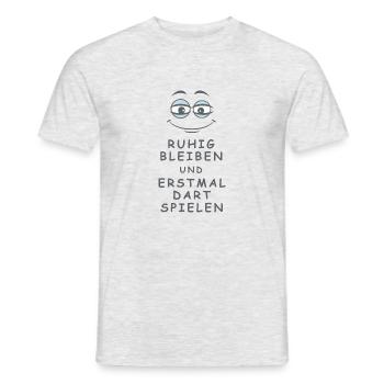 Dart spielen 2 - Männer T-Shirt - Grau meliert - Vorne - AI Model Male 178 dark (178cm)