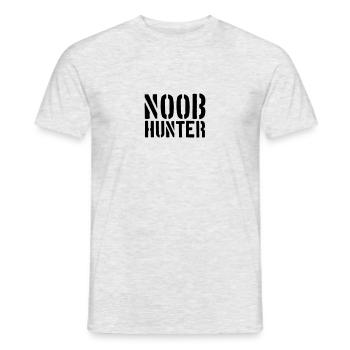 Shooter Noob Hunter Logo - Männer T-Shirt - Grau meliert - Vorne - AI Model Male 178 dark (178cm)