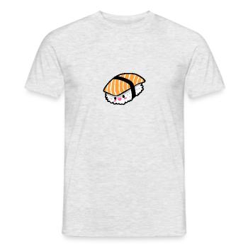 Lachs Nigiri Sashimi Kawaii Sushi - Männer T-Shirt - Grau meliert - Vorne - AI Model Male 178 dark (178cm)