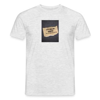 Its called Karma, spiritual - Men's T-Shirt - heather grey - Front - AI Model Male 178 dark (178cm)