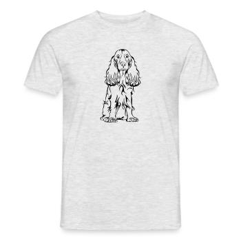 COCKER SPANIEL sitting dog dogs Wilsigns - Men's T-Shirt - heather grey - Front - AI Model Male 178 dark (178cm)