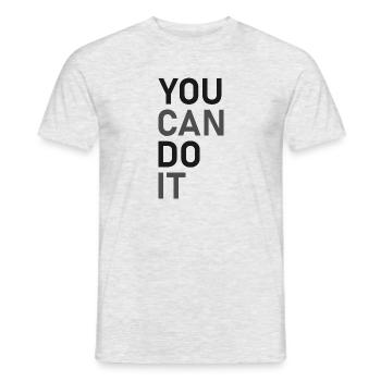 You can do it - Men's T-Shirt - heather grey - Front - AI Model Male 178 dark (178cm)
