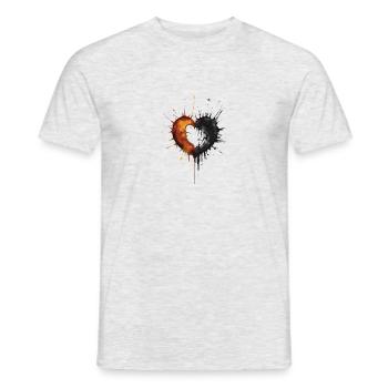 Splash inc. Heart 4 - Men's T-Shirt - heather grey - Front - AI Model Male 178 dark (178cm)