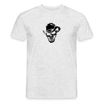 Totenkopf - Männer T-Shirt - Grau meliert - Vorne - AI Model Male 178 dark (178cm)