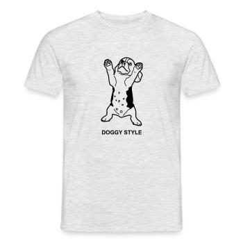 Dog Doggy Style, cadeau pour les amoureux des chiens - T-shirt homme - gris chiné - Devant - AI Model Male 178 dark (178cm)