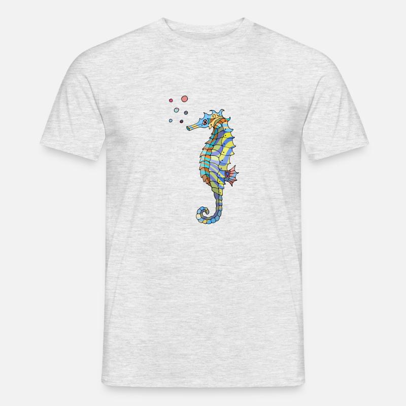 cavalluccio marino - T-shirt uomo - grigio melange