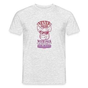 Cochon - T-shirt homme - gris chiné - Devant - AI Model Male 178 dark (178cm)