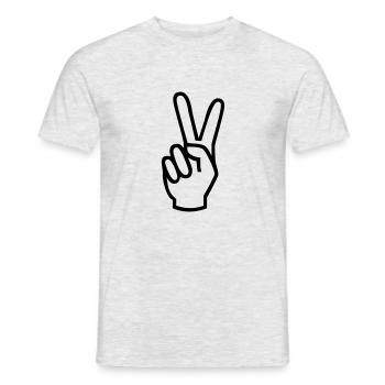 Pease 01 - Männer T-Shirt - Grau meliert - Vorne - AI Model Male 178 dark (178cm)