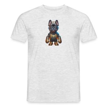 Dog Black Terrier - Men's T-Shirt - heather grey - Front - AI Model Male 178 dark (178cm)