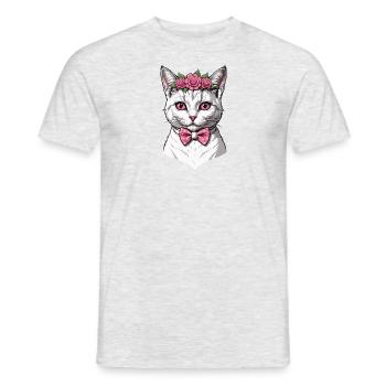 Sweet Cat Sweet Cat Bride Wedding Wedding Marry Love - Men's T-Shirt - heather grey - Front - AI Model Male 178 dark (178cm)