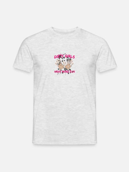 Dirty Girls Schlammlauf Mud Run Muddy Race - Männer T-Shirt - Grau meliert