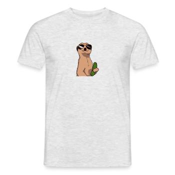 Funny Meerkat Cucumber Pickle Cucumber Lover - Men's T-Shirt - heather grey - Front - AI Model Male 178 dark (178cm)