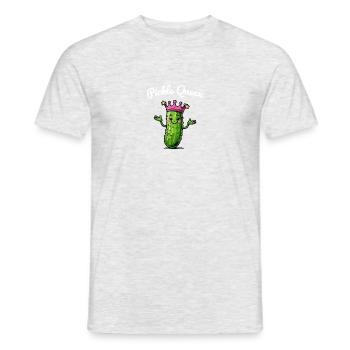 Funny Cucumber Pickle Queen Cucumber Lover - Men's T-Shirt - heather grey - Front - AI Model Male 178 dark (178cm)