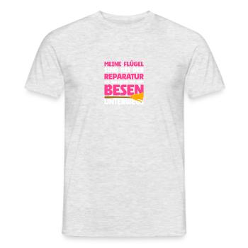 Se promener avec un balai Humour Sarcasme Fun - T-shirt homme - gris chiné - Devant - AI Model Male 178 dark (178cm)