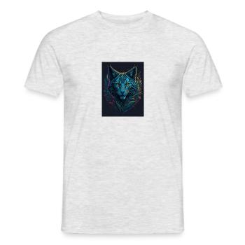 Magical Lynx - Männer T-Shirt - Grau meliert - Vorne - AI Model Male 178 dark (178cm)