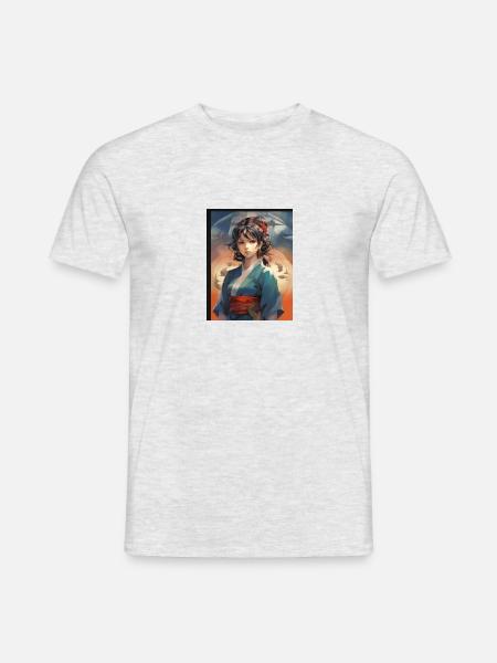 Manga Woman - Men's T-Shirt - heather grey