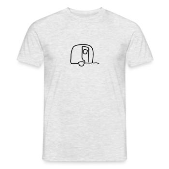 Wohnwagen Umriss 1 - Männer T-Shirt - Grau meliert - Vorne - AI Model Male 178 dark (178cm)