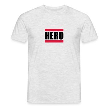 Cool Super Hero Logo Design - Männer T-Shirt - Grau meliert - Vorne - AI Model Male 178 dark (178cm)