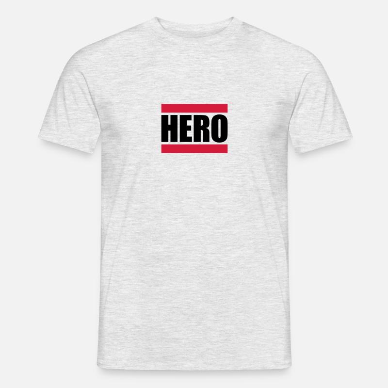 Cool Super Hero Logo Design - Männer T-Shirt - Grau meliert