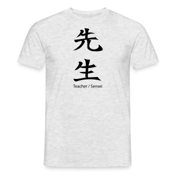 Kanji Sensei - T-shirt homme - gris chiné - Devant - AI Model Male 178 dark (178cm)